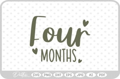 Four Months Baby Milestone SVG PNG DXF Product Image 1