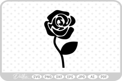 Rose Flower SVG PNG DXF Product Image 1