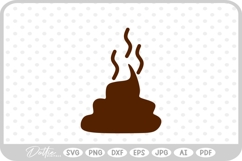 Poop Shape With Stink Lines SVG PNG DXF Product Image 1