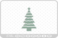 Christmas Tree Doodle Hand Drawn Winter SVG PNG DXF Product Image 1
