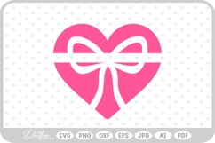 Heart with Bow SVG PNG DXF Product Image 1