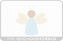 Angel Hand Drawn Christmas SVG PNG DXF Product Image 1
