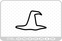 Witch Hat Outline SVG PNG DXF Product Image 1