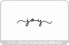 Joy Script Text Words Christmas SVG PNG DXF Product Image 1