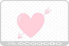 Arrow Heart Valentine&#039;s Day SVG PNG DXF Product Image 1