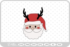 Santa Father Christmas Face SVG PNG DXF Product Image 1