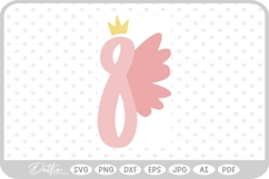 Fairy Princess Birthday Eight SVG PNG DXF Product Image 1