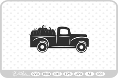 Fall Autumn Pumpkin Truck Halloween SVG PNG DXF Product Image 1