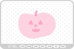 Pink Pumpkin Jack o Lantern Halloween SVG PNG DXF Product Image 1