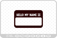 Name Tag SVG PNG DXF Product Image 1