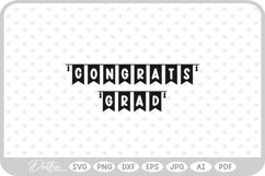 Congrats Grad Banner Graduation SVG PNG DXF Product Image 1