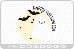 Ghost Moon Halloween SVG PNG DXF Product Image 1