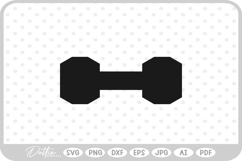 Dumbbell Weight Workout Gym Fitness SVG PNG DXF Product Image 1