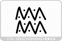 Wiggly Wavy Line Zig Zag Outline Shape Doodle SVG PNG DXF Product Image 1