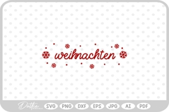 Frohe Weihnachten Christmas Script Snowflakes SVG PNG DXF Product Image 1