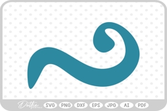 Curved Flourish Ripple Decorative Ocean Waves SVG PNG DXF Product Image 1