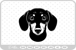 Dachshund Dog Weiner Puppy Face Head SVG PNG DXF Product Image 1