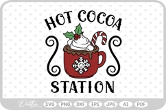 Hot Cocoa Christmas Festive Drink Winter SVG PNG DXF Product Image 1