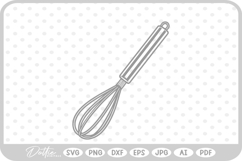 Whisk Cooking Baking Utensil Kitchen Dining SVG PNG DXF Product Image 1