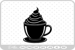 Hot Cocoa Christmas Festive Drink Winter SVG PNG DXF Product Image 1