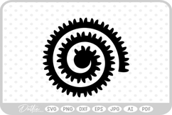 Rolled Paper Flower Template SVG PNG DXF Product Image 1