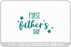 Baby First Father&#039;s Day Dad Milestone Baby SVG PNG DXF Product Image 1