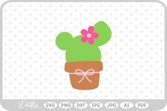 Cactus Tree Flower Spikes Desert Nature Plant SVG PNG DXF Product Image 1