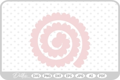 Rolled Paper Flower Template SVG PNG DXF Product Image 1