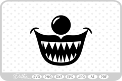 Clown Halloween Face Scary SVG PNG DXF Product Image 1