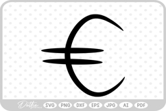 Euro Sign SVG PNG DXF Product Image 1