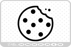 Cookie Chocolate Chip Food Baking Biscuit Santa SVG PNG DXF Product Image 1