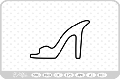 High Heeled Shoe SVG PNG DXF Product Image 1