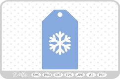Christmas Tag Gift Present Winter Festive SVG PNG DXF Product Image 1