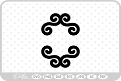 Swirl Flourish Shape Decorative SVG PNG DXF Product Image 1