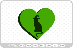 Spooky Season Witch Cat Halloween Heart SVG PNG DXF Product Image 1