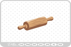 Wooden Rolling Pin Baking Cooking Utensil SVG PNG DXF Product Image 1