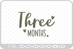 Three Months Baby Milestone SVG PNG DXF Product Image 1