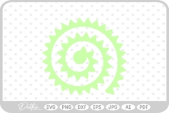 Rolled Paper Flower Template SVG PNG DXF Product Image 1