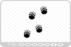 Bear Tracks Footprints SVG PNG DXF Product Image 1