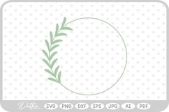 Botanical Wreath Frame Border SVG PNG DXF Product Image 1