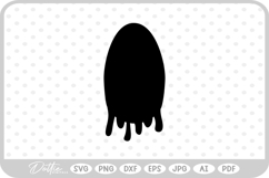 Dripping Melted Shape Silhouette Blood SVG PNG DXF Product Image 1