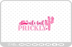 Cute But Prickly Pink Hat Cowgirl Quote SVG PNG DXF Product Image 1