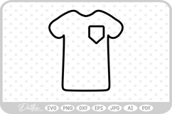 T-shirt With Pocket SVG PNG DXF Product Image 1