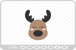 Reindeer Christmas Festive Winter SVG PNG DXF Product Image 1