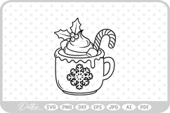 Hot Cocoa Christmas Festive Drink Winter SVG PNG DXF Product Image 1