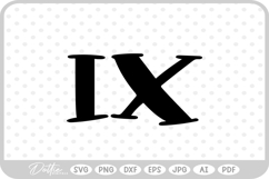 Roman Numeral SVG PNG DXF Product Image 1