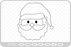 Santa Father Christmas Face SVG PNG DXF Product Image 1