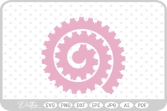Rolled Flower Template SVG PNG DXF Product Image 1