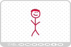 Stick Person Man Woman Doodle Sketch SVG PNG DXF Product Image 1