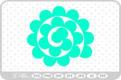 Paper Flower Rolled Paper Craft SVG PNG DXF Product Image 1